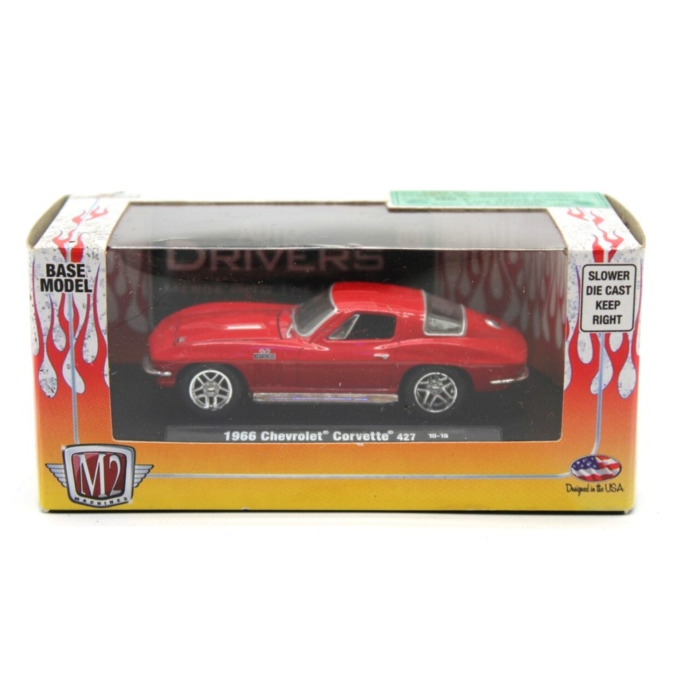 M2 Machines 1966 Chevrolet Corvette 427 1:64 Scale Red Die-Cast Model NEW IN BOX